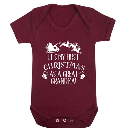 It's my first Christmas as a great grandma! Baby Vest maroon 18-24 months