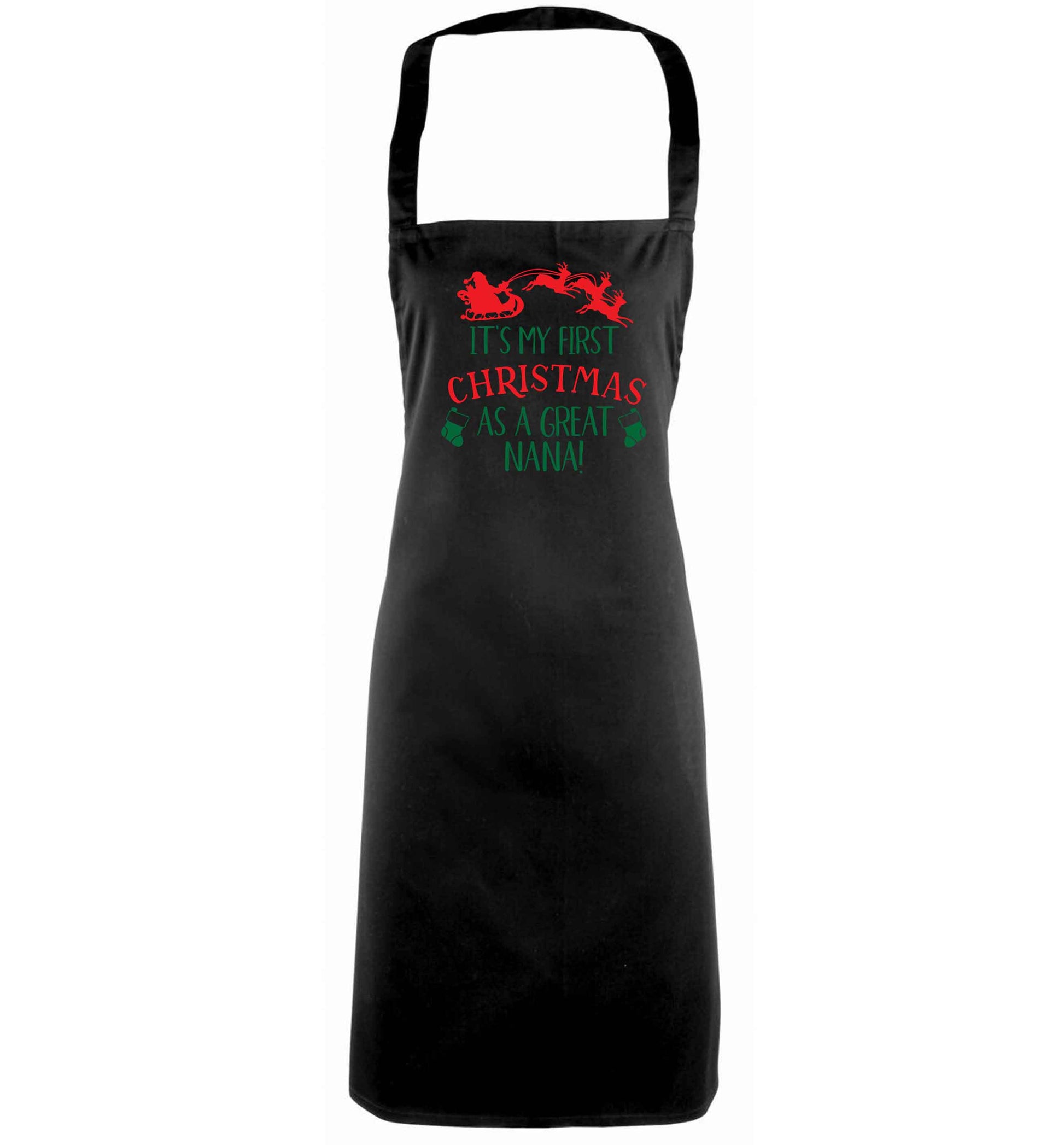 It's my first Christmas as a great nana! black apron