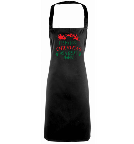 It's my first Christmas as a great nana! black apron