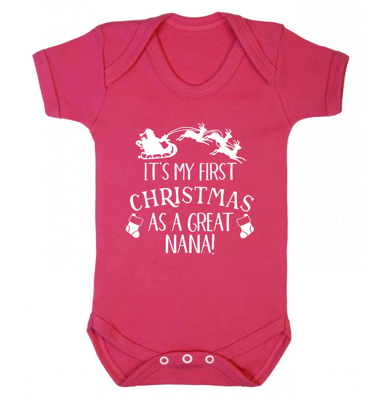 It's my first Christmas as a great nana! Baby Vest dark pink 18-24 months