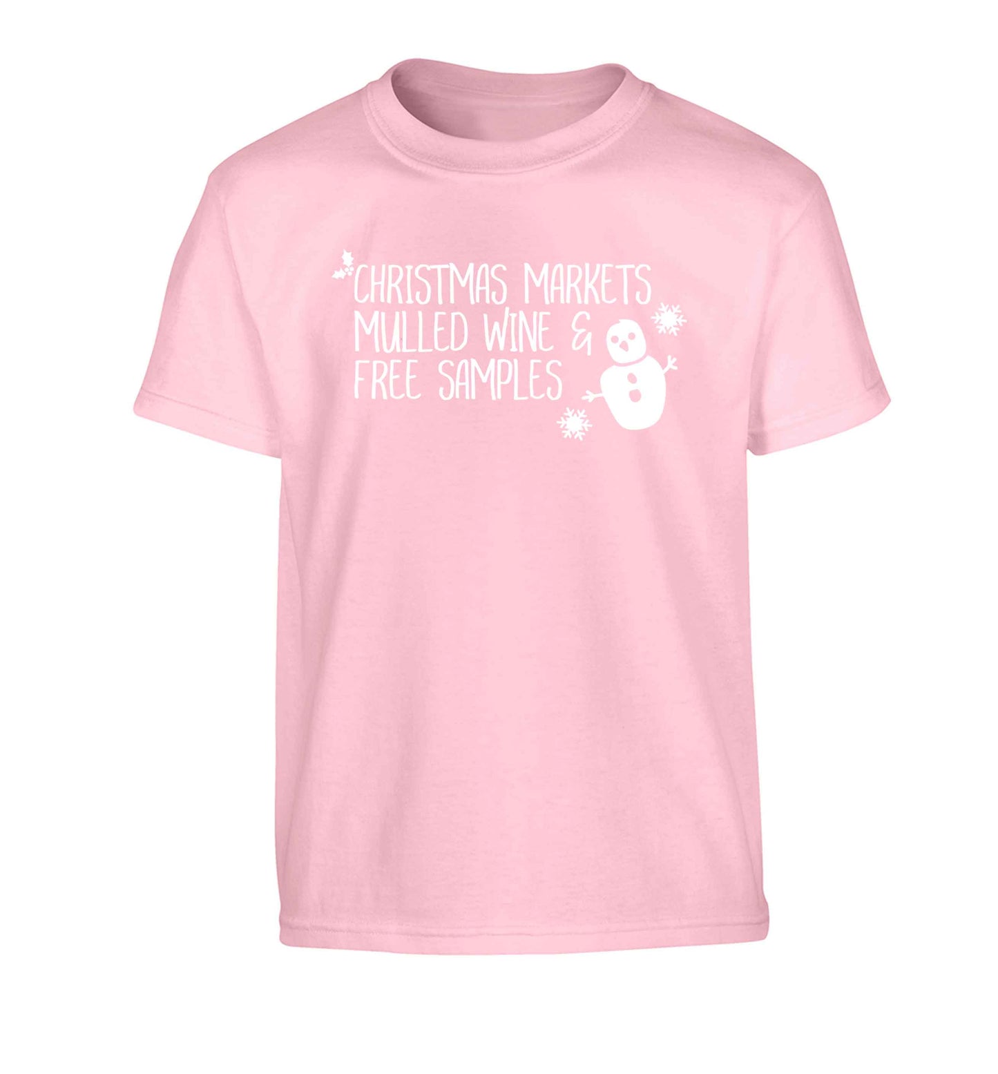 Christmas market mulled wine & free samples Children's light pink Tshirt 12-13 Years