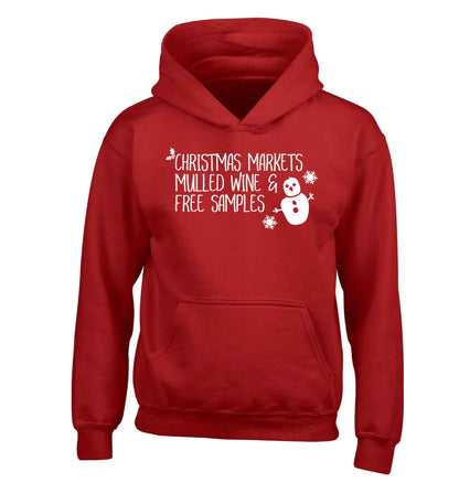 Christmas market mulled wine & free samples children's red hoodie 12-13 Years