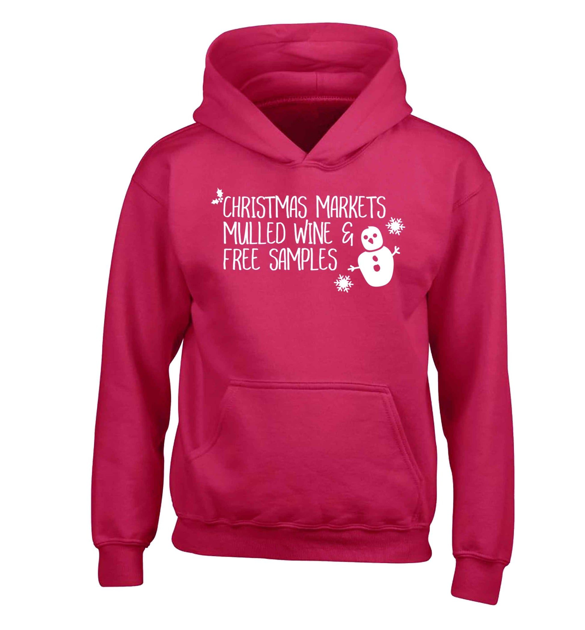 Christmas market mulled wine & free samples children's pink hoodie 12-13 Years