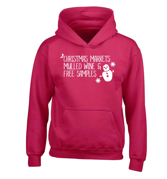 Christmas market mulled wine & free samples children's pink hoodie 12-13 Years