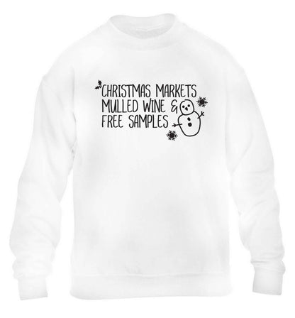 Christmas market mulled wine & free samples children's white sweater 12-13 Years
