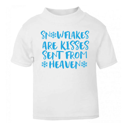 Snowflakes are kisses sent from heaven white Baby Toddler Tshirt 2 Years