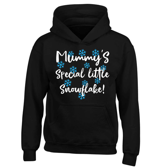 Mummy's special little snowflake children's black hoodie 12-13 Years