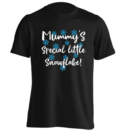Mummy's special little snowflake adults unisex black Tshirt 2XL