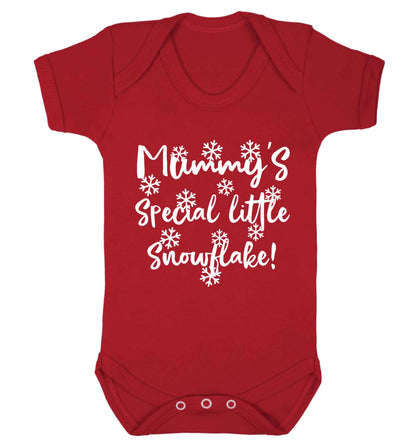 Mummy's special little snowflake Baby Vest red 18-24 months