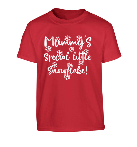 Mummy's special little snowflake Children's red Tshirt 12-13 Years
