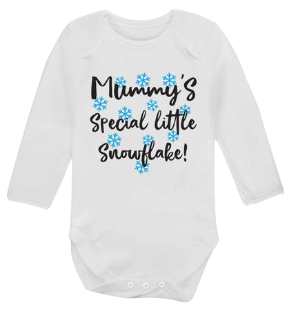 Mummy's special little snowflake Baby Vest long sleeved white 6-12 months