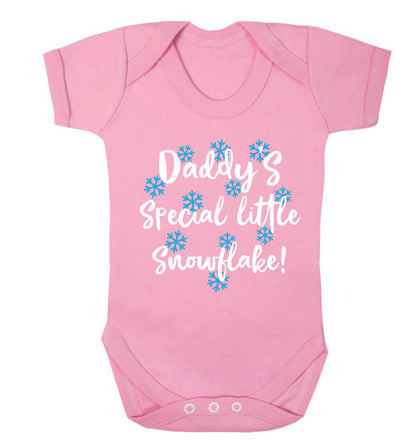 Daddy's special little snowflake Baby Vest pale pink 18-24 months