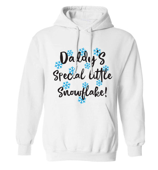Daddy's special little snowflake adults unisex white hoodie 2XL