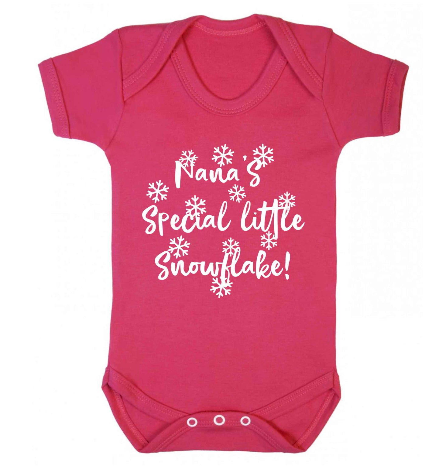 Nana's special little snowflake Baby Vest dark pink 18-24 months