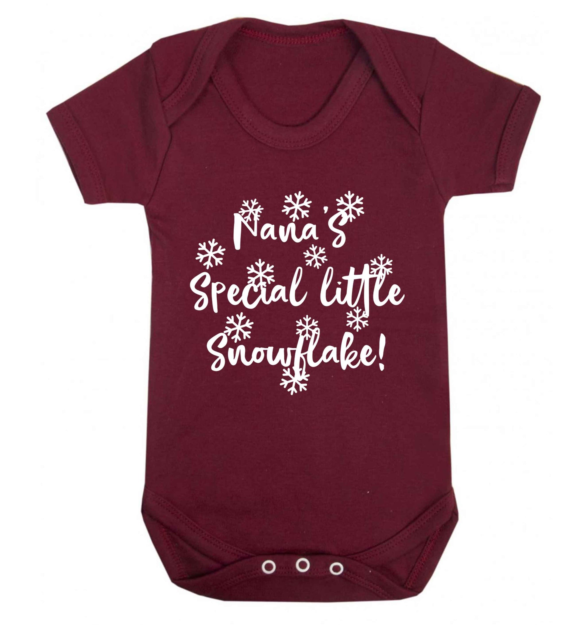 Nana's special little snowflake Baby Vest maroon 18-24 months
