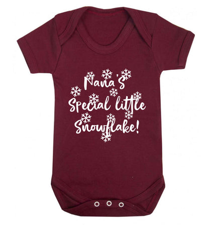 Nana's special little snowflake Baby Vest maroon 18-24 months