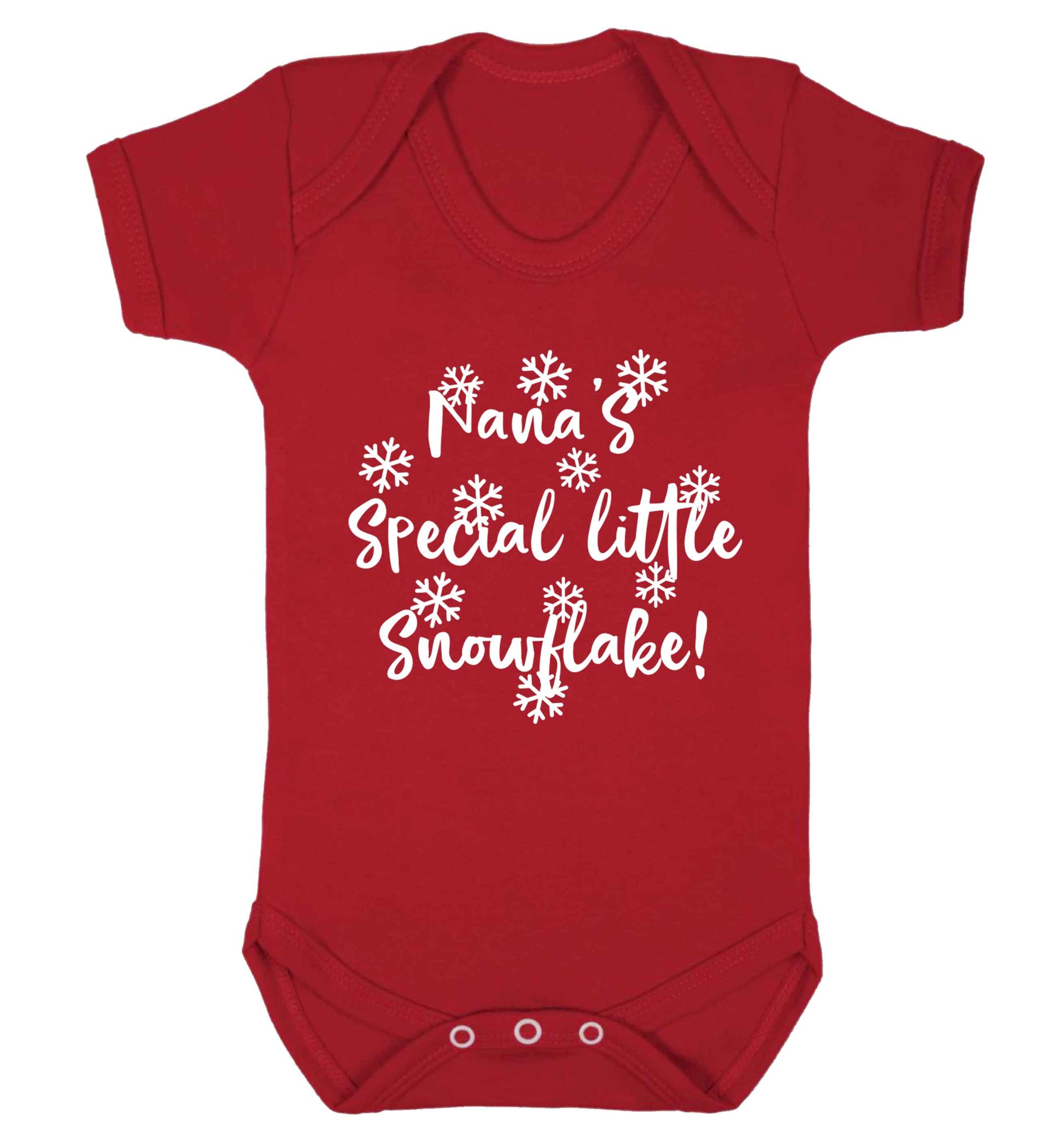 Nana's special little snowflake Baby Vest red 18-24 months