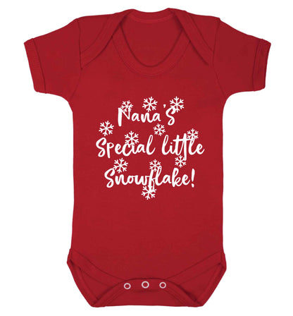 Nana's special little snowflake Baby Vest red 18-24 months