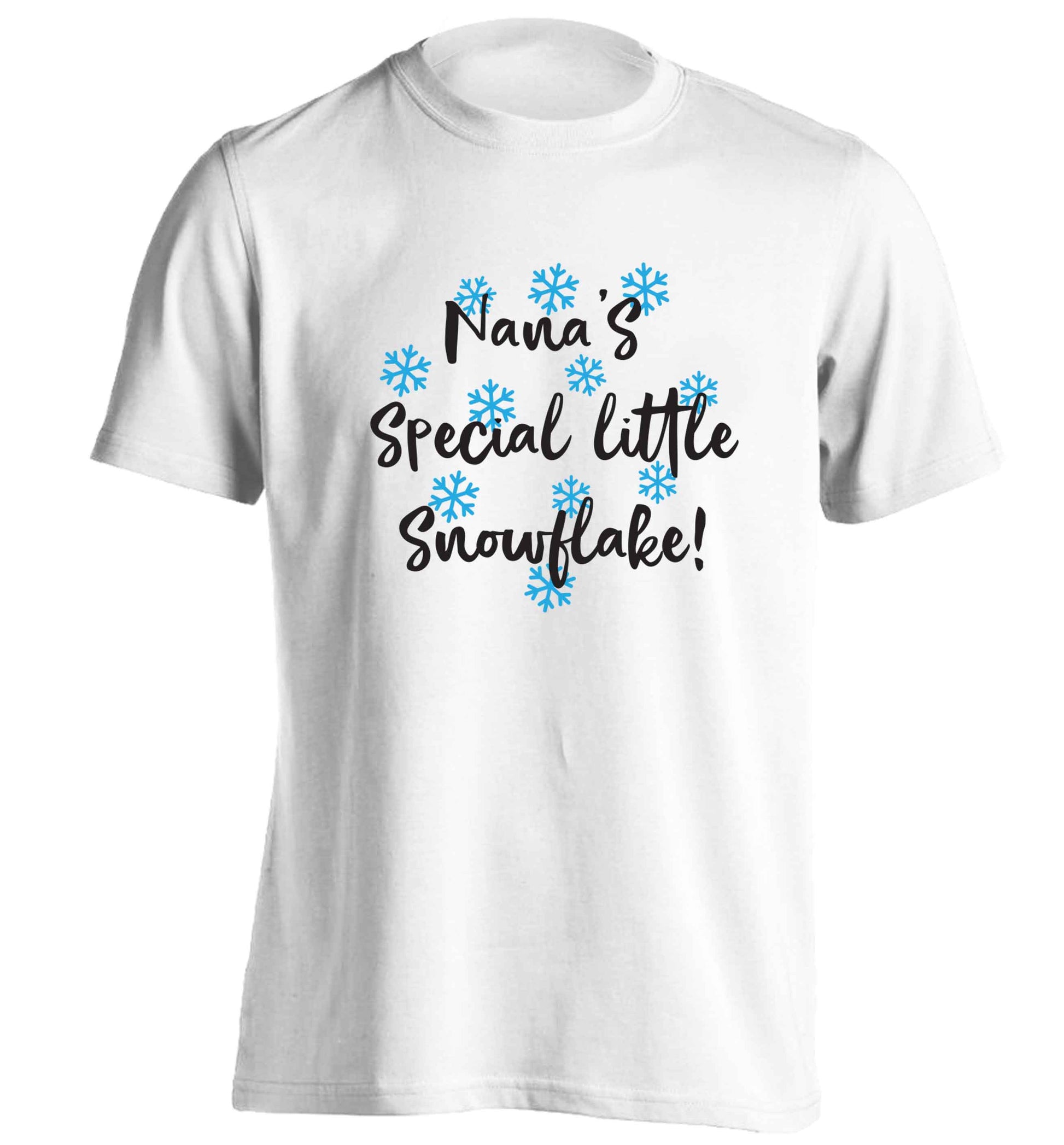 Nana's special little snowflake adults unisex white Tshirt 2XL