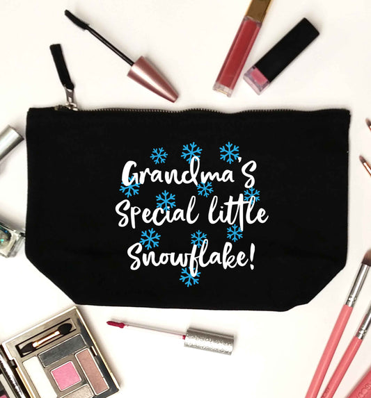 Grandma's special little snowflake black makeup bag
