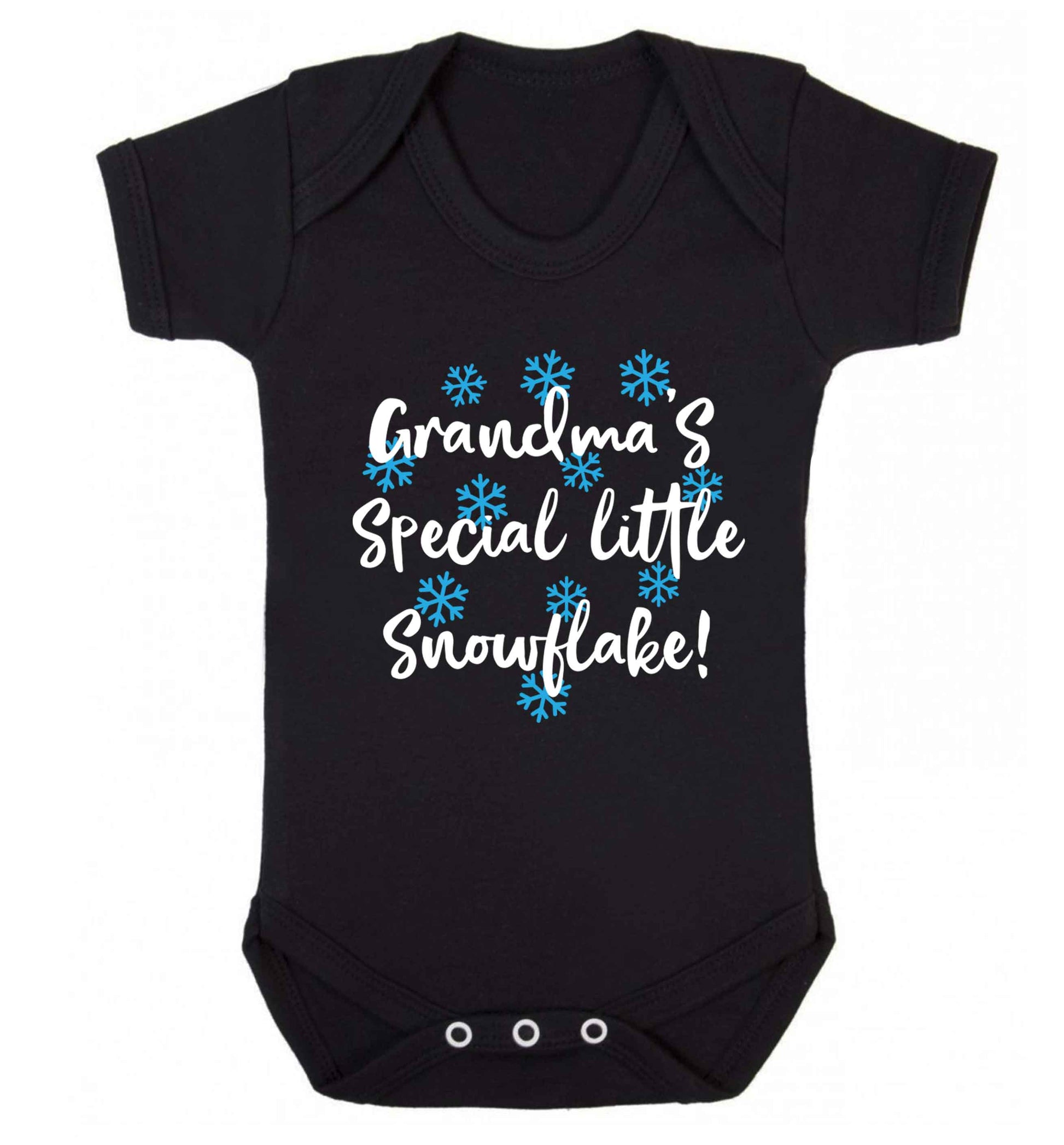 Grandma's special little snowflake Baby Vest black 18-24 months