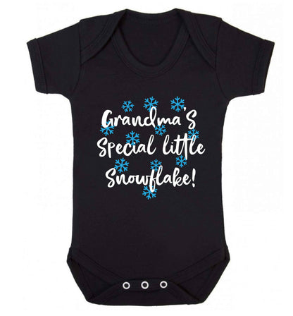 Grandma's special little snowflake Baby Vest black 18-24 months