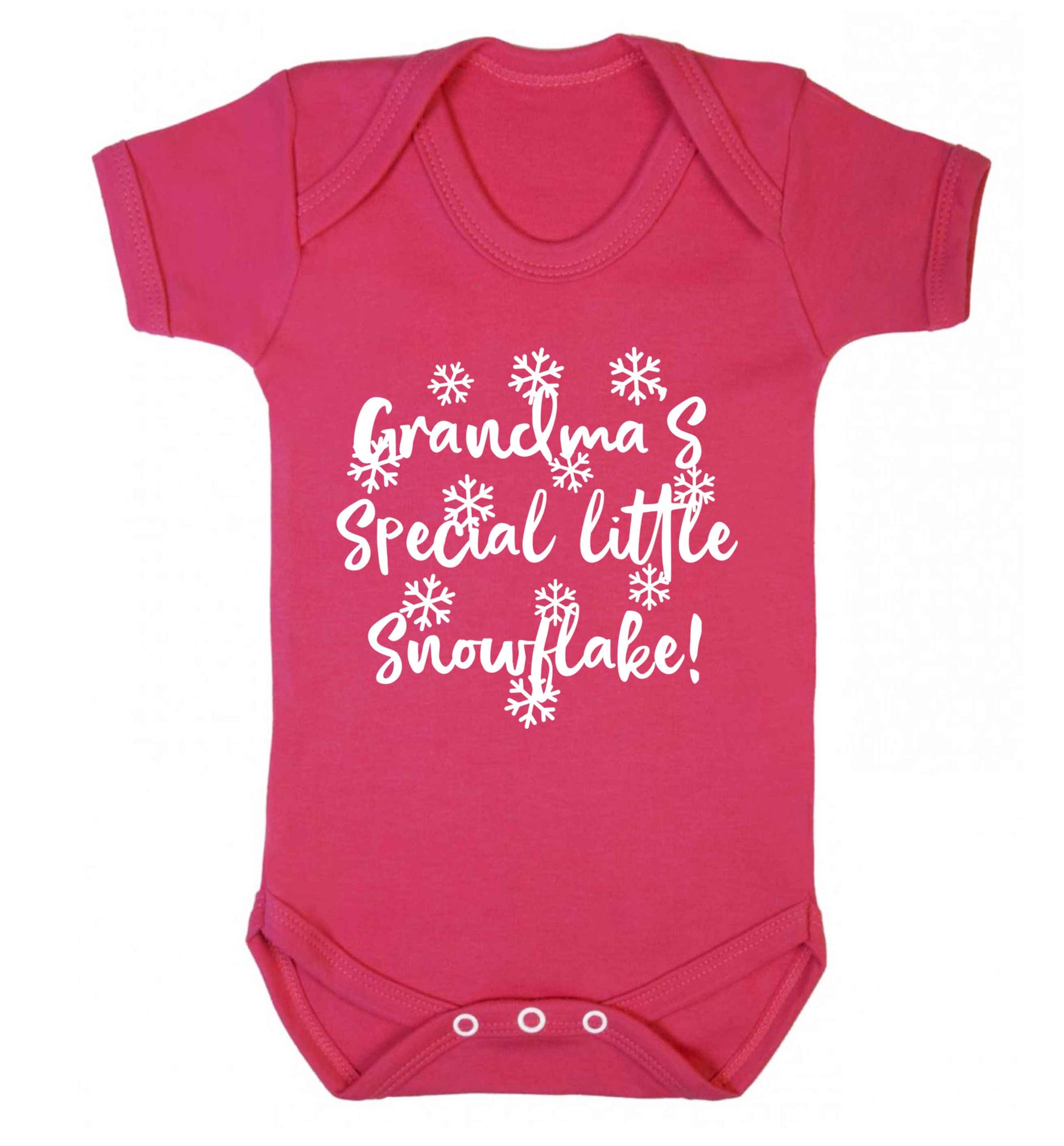 Grandma's special little snowflake Baby Vest dark pink 18-24 months
