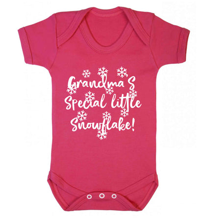 Grandma's special little snowflake Baby Vest dark pink 18-24 months
