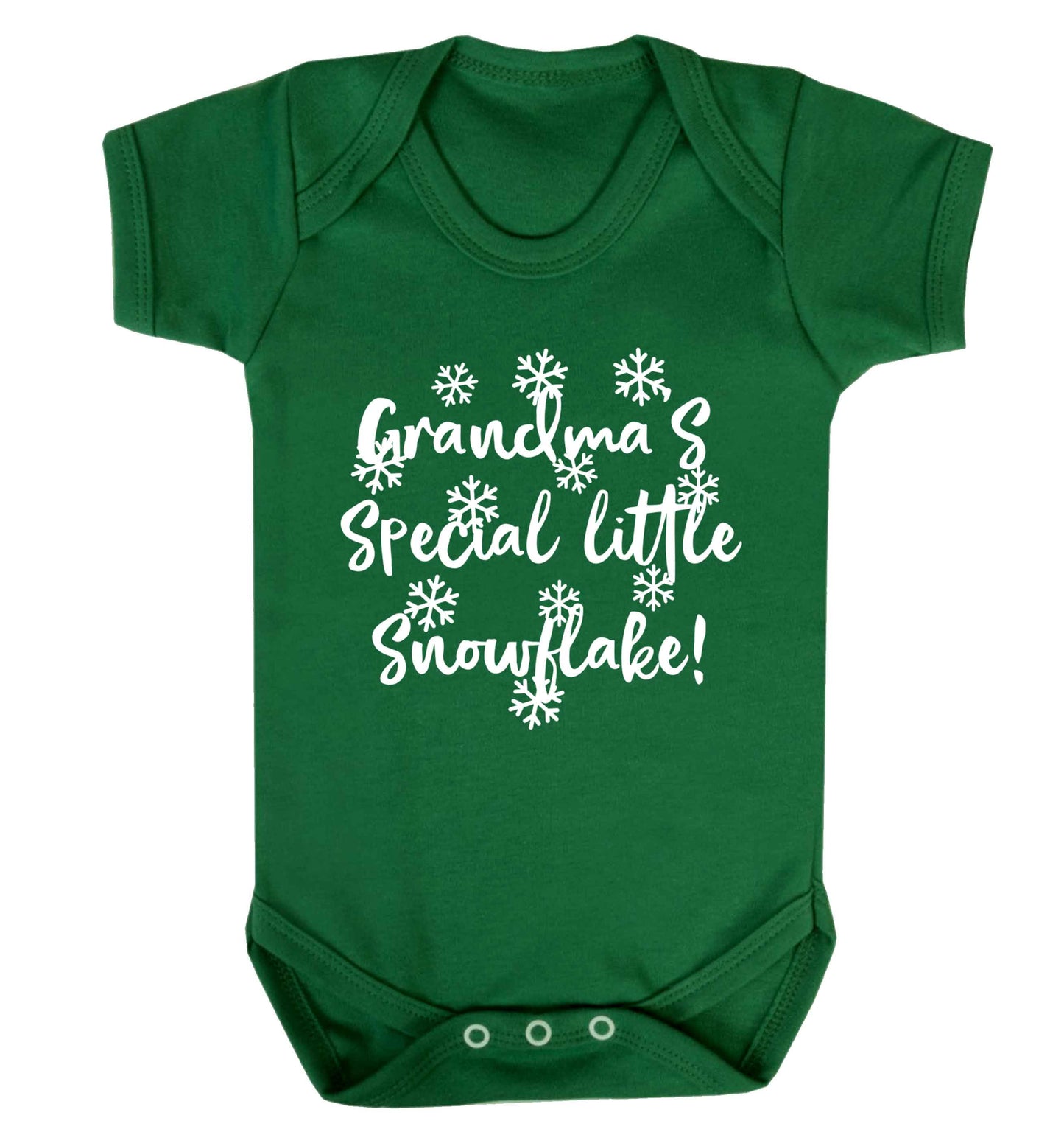 Grandma's special little snowflake Baby Vest green 18-24 months
