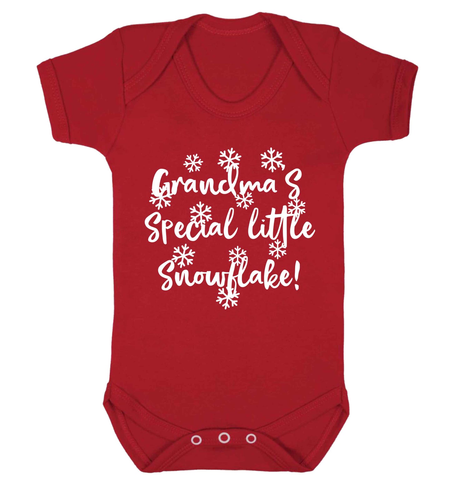 Grandma's special little snowflake Baby Vest red 18-24 months