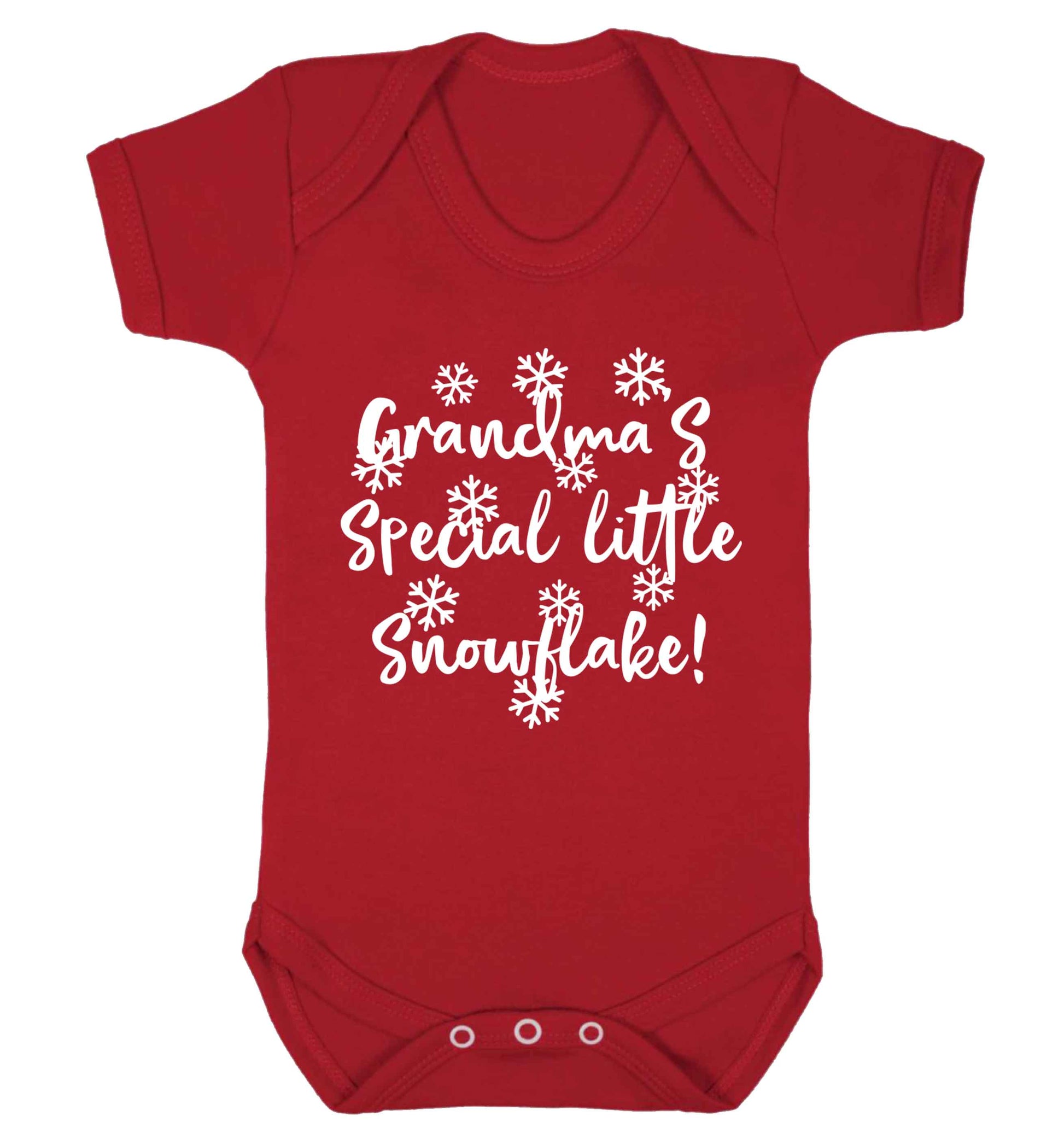 Grandma's special little snowflake Baby Vest red 18-24 months