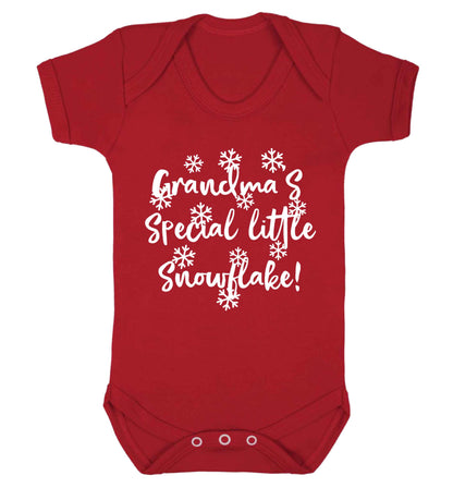 Grandma's special little snowflake Baby Vest red 18-24 months