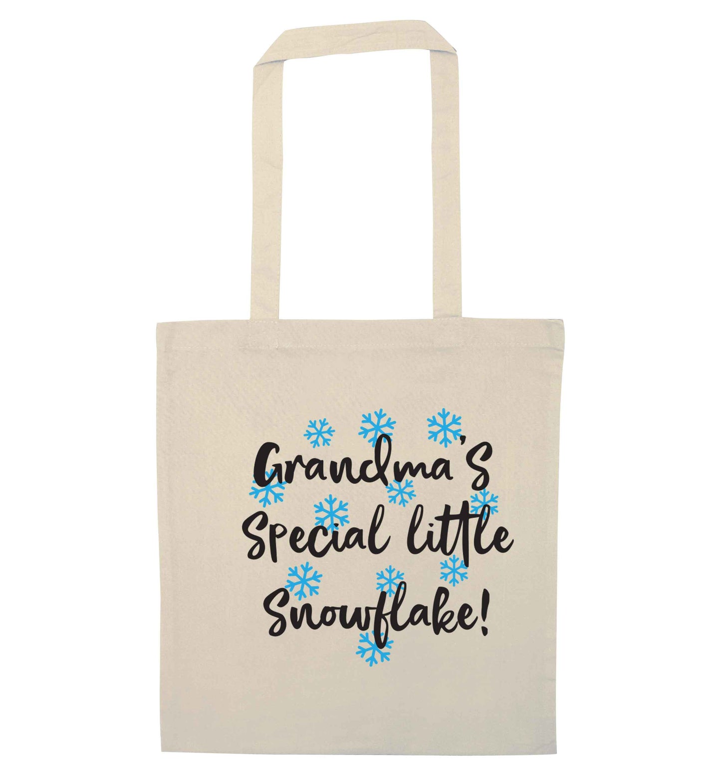 Grandma's special little snowflake natural tote bag