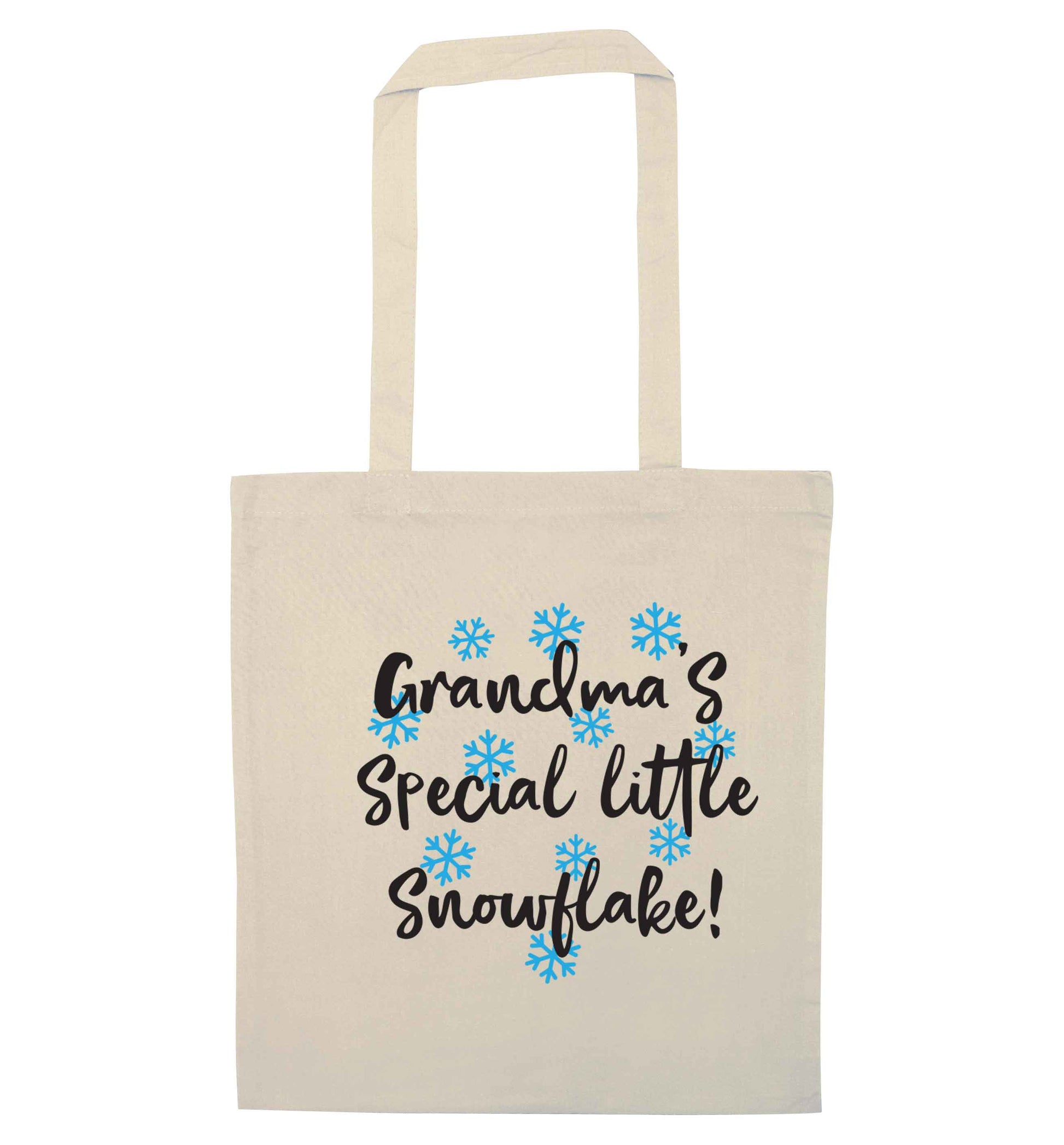 Grandma's special little snowflake natural tote bag