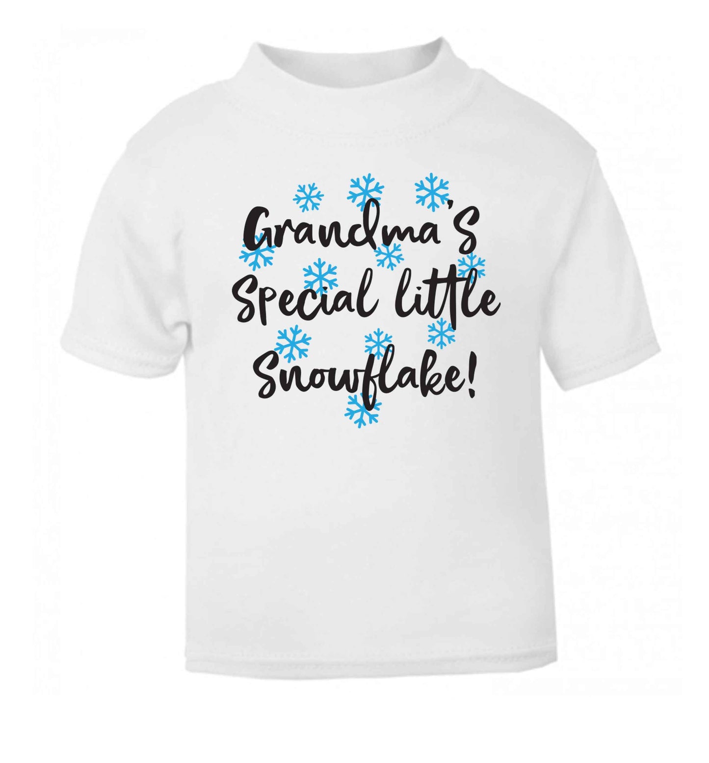 Grandma's special little snowflake white Baby Toddler Tshirt 2 Years
