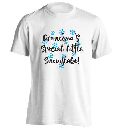 Grandma's special little snowflake adults unisex white Tshirt 2XL