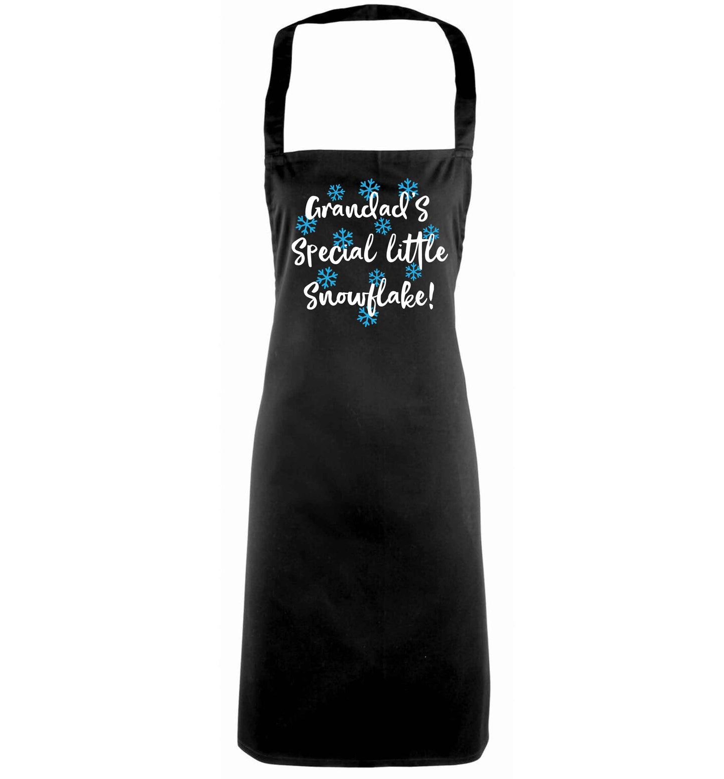 Grandad's special little snowflake black apron