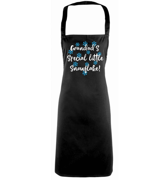 Grandad's special little snowflake black apron