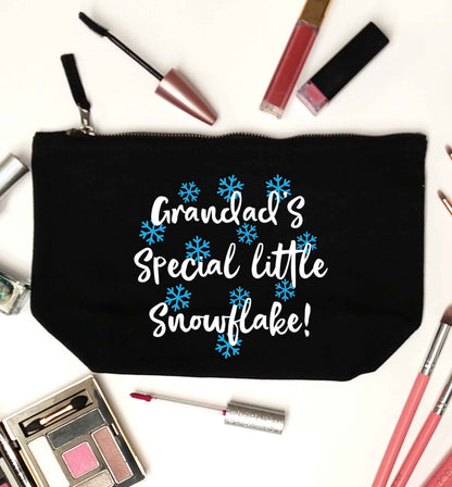 Grandad's special little snowflake black makeup bag