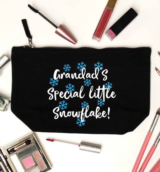 Grandad's special little snowflake black makeup bag