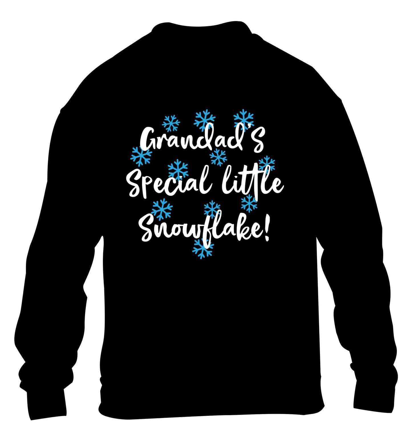 Grandad's special little snowflake children's black sweater 12-13 Years