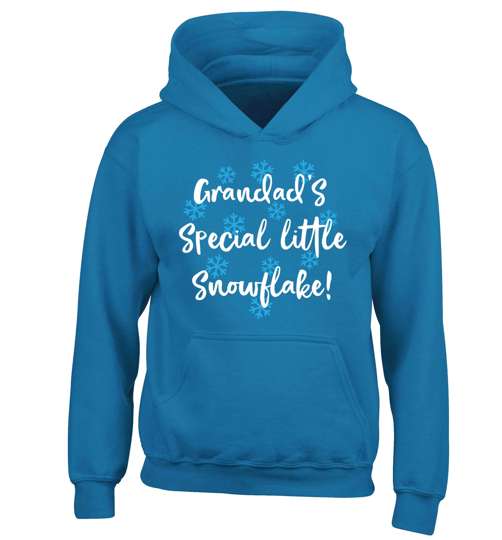 Grandad's special little snowflake children's blue hoodie 12-13 Years