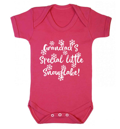 Grandad's special little snowflake Baby Vest dark pink 18-24 months