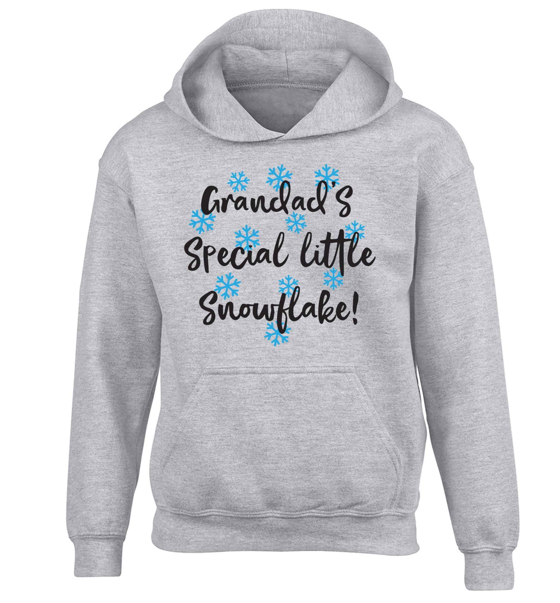 Grandad's special little snowflake children's grey hoodie 12-13 Years