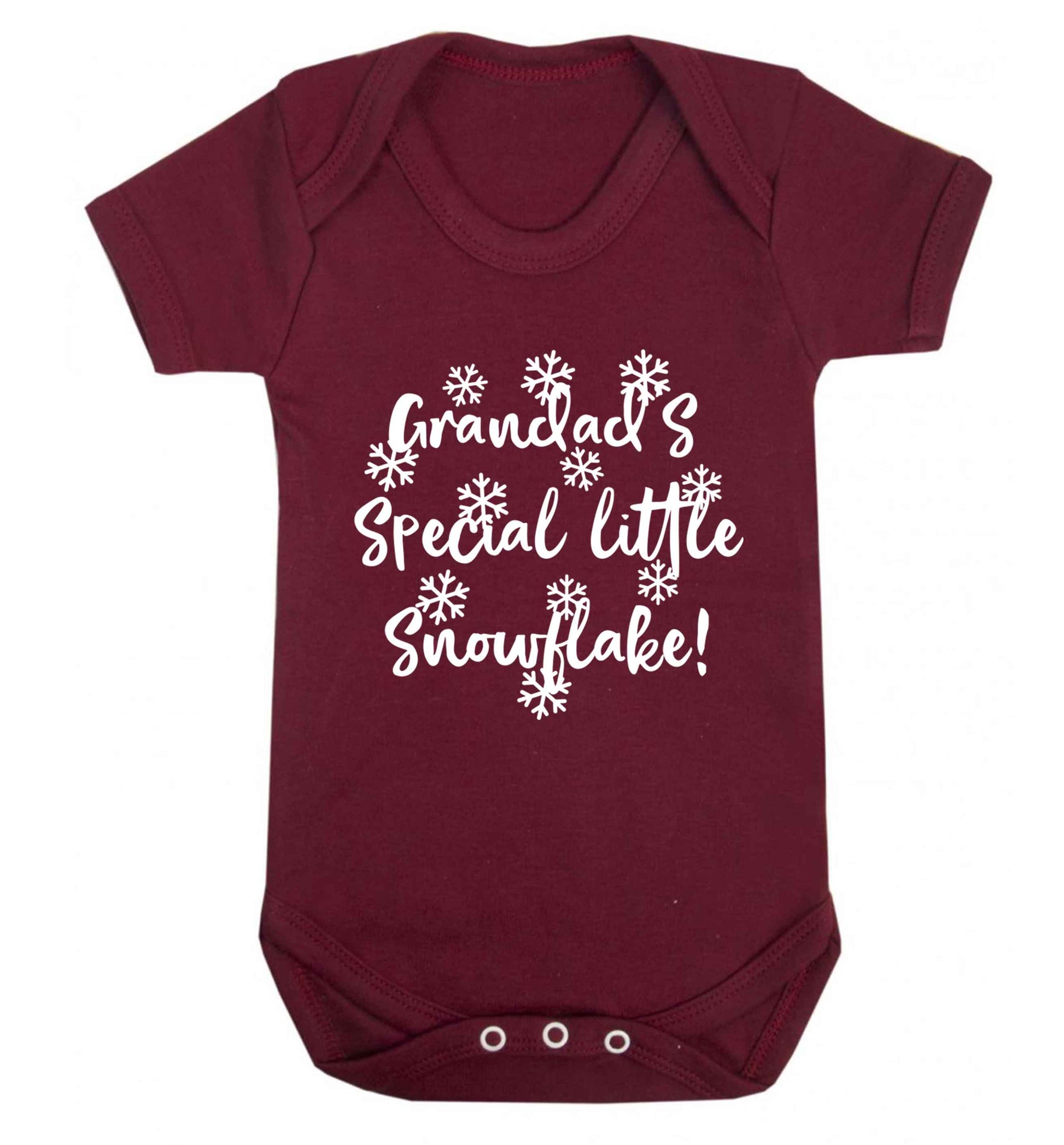 Grandad's special little snowflake Baby Vest maroon 18-24 months