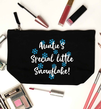Auntie's special little snowflake black makeup bag