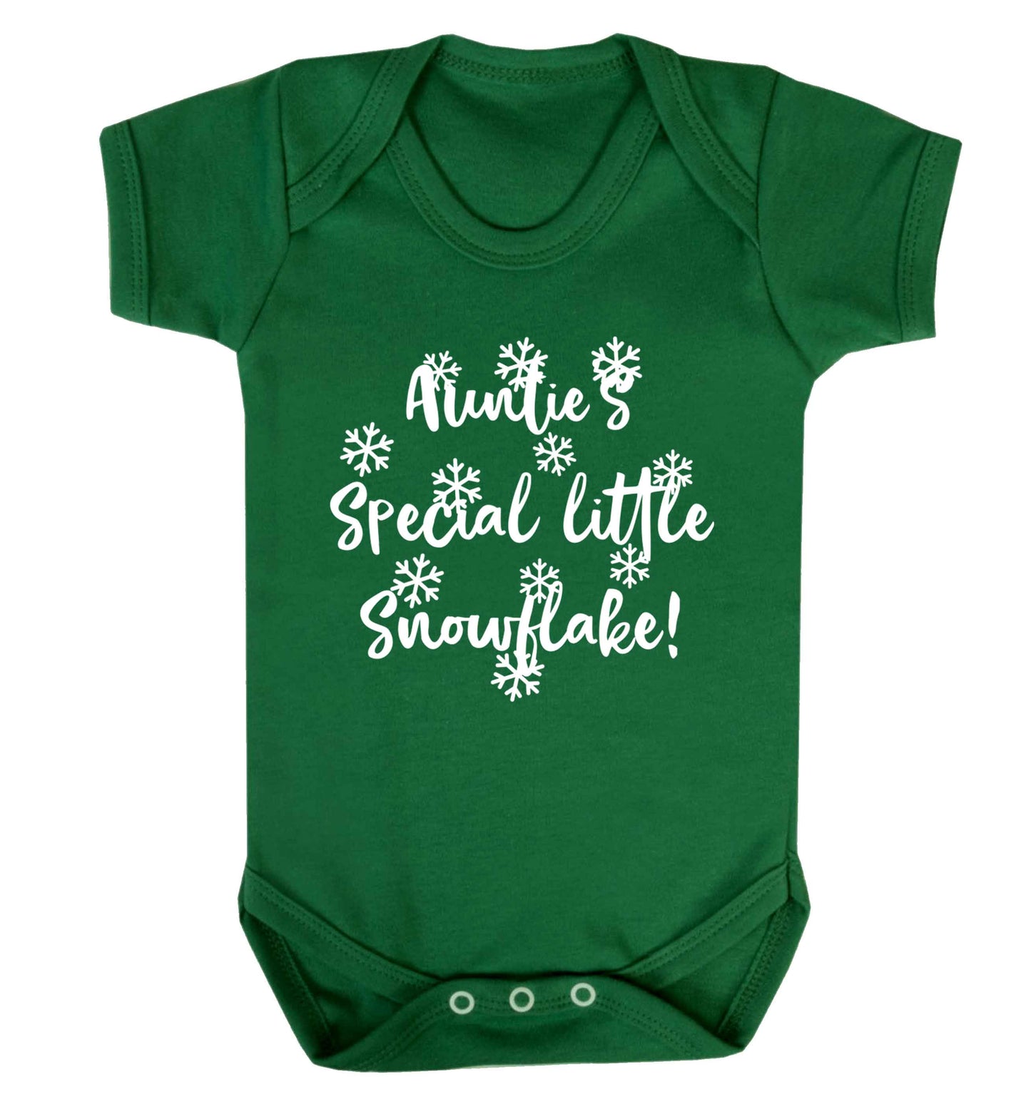 Auntie's special little snowflake Baby Vest green 18-24 months