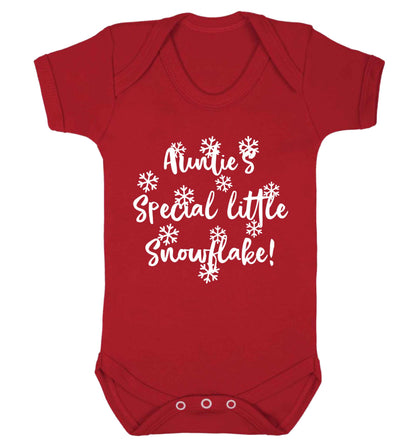 Auntie's special little snowflake Baby Vest red 18-24 months