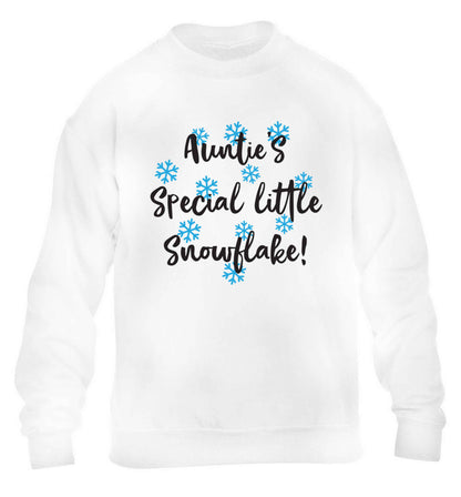 Auntie's special little snowflake children's white sweater 12-13 Years