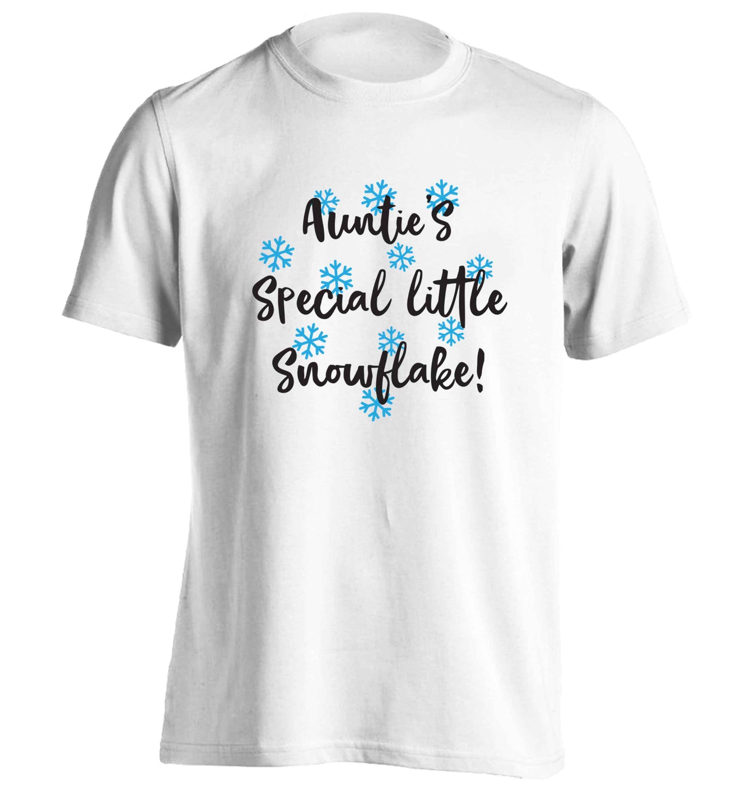 Auntie's special little snowflake adults unisex white Tshirt 2XL